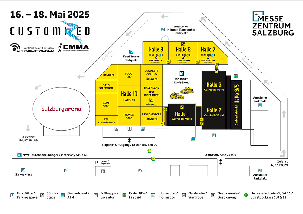 La planimetria della fiera che ha ospitato l'evento.